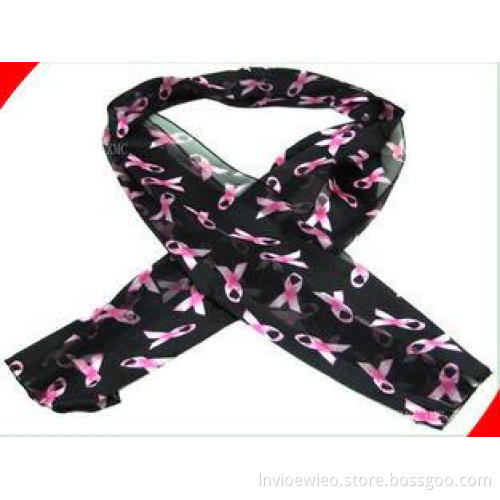 Customized Popular Red Ladies Neck Scarves of Printed satin